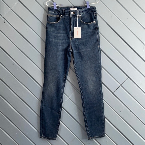 Good American Good Legs medium wash distressed jeans NWT - Picture 1 of 6
